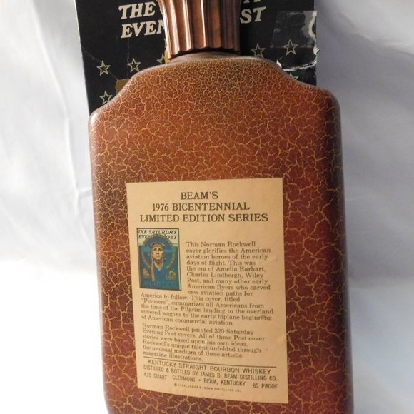 Vintage Jim Beam Bicentennial Decanter Saturday Evening Post Pioneer - Picture 6 of 12